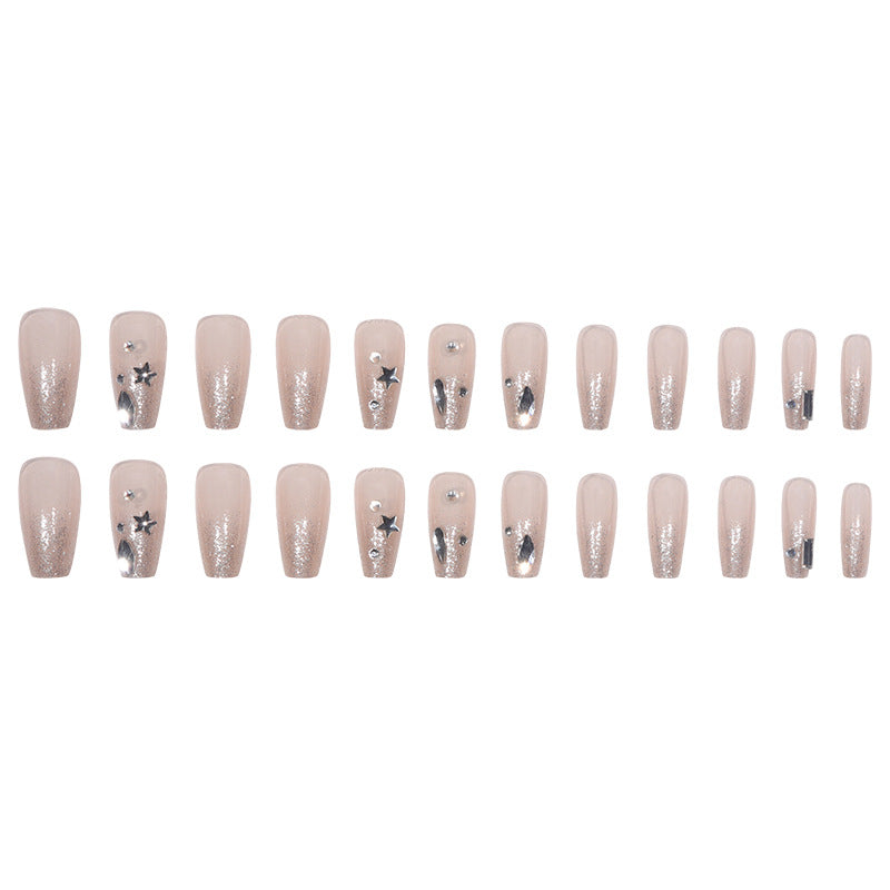 Elegant Glittered Stiletto Press-On Nails Kalsten