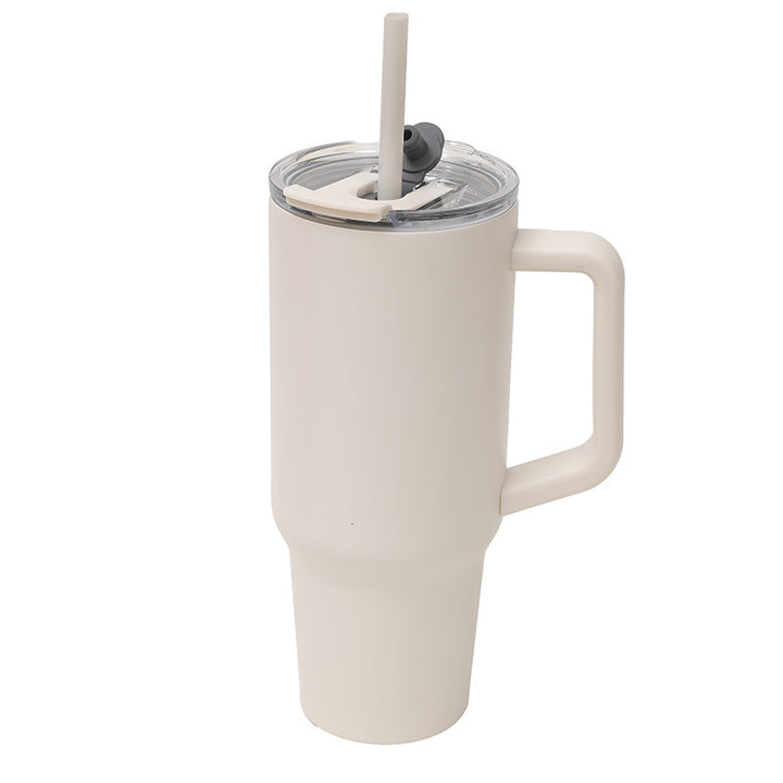 Unisex Insulated Drinking Cup with Handle and Integrated Straw Kalsten