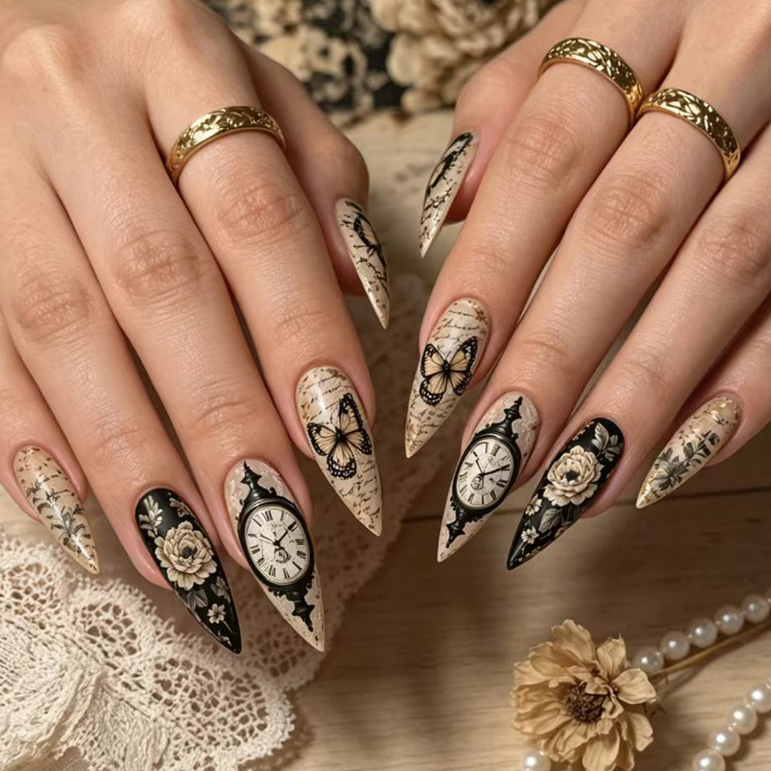 Creative Art Nails with Vintage Inspired Design Kalsten