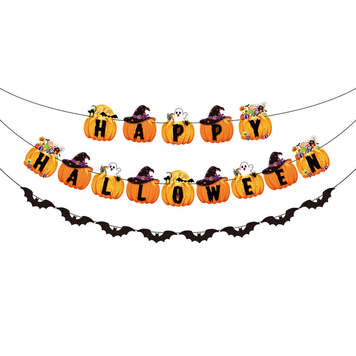 Halloween garland with bat motif