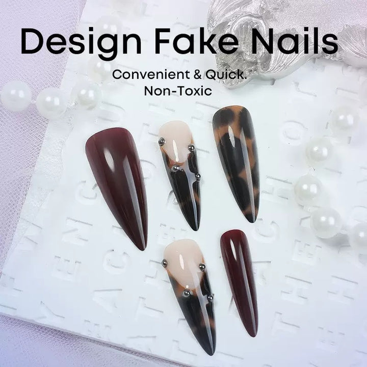 Artificial nail set with elegant tips and tasteful accents Kalsten