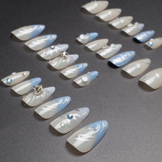 Artistic Stiletto Nail Art Enhancements Kalsten