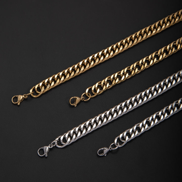 Chunky Metallic Curb Chain Necklace Kalsten
