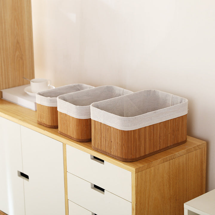 Elegant Storage Baskets Made of Natural Bamboo Kalsten