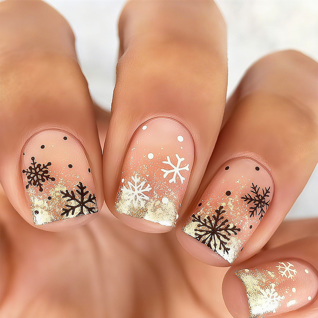 Artificial nail set with festive Christmas design and creative motifs Kalsten