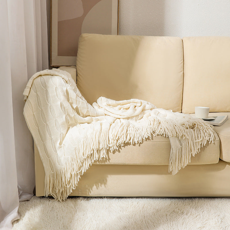 Cozy Textured Throw Blanket Kalsten
