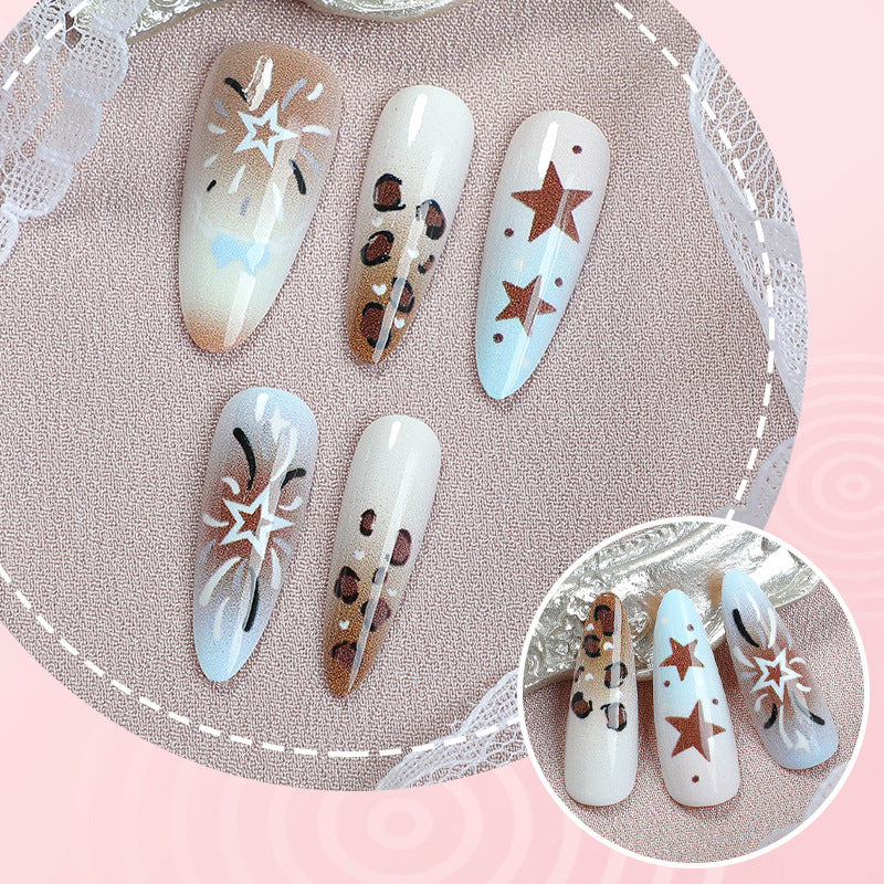 Artistic Stiletto Press-On Nail Design