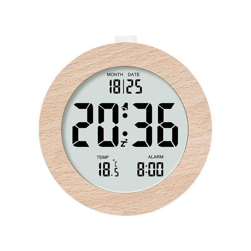 Digital wood alarm clock with temperature display Kalsten
