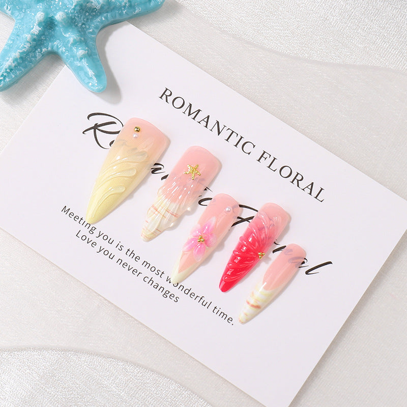 Romantic Floral Press-On Nail Tips Art Set Kalsten