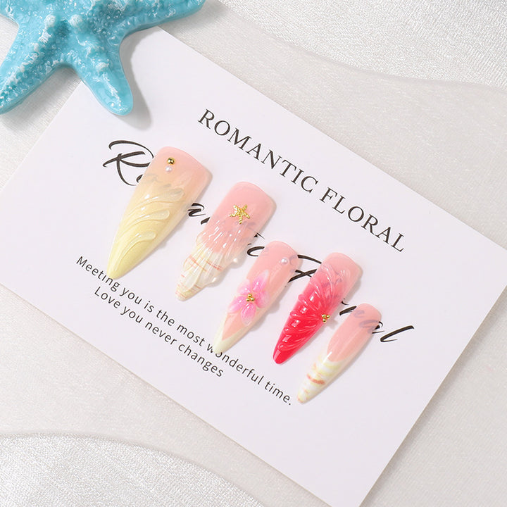 Romantic Floral Press-On Nail Tips Art Set Kalsten