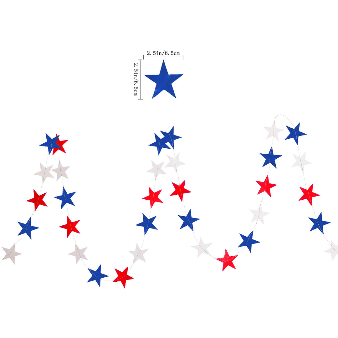 Unisex nan patriotic party decoration set with paper fans bunting pom poms star garlands and foil letter balloons Kalsten