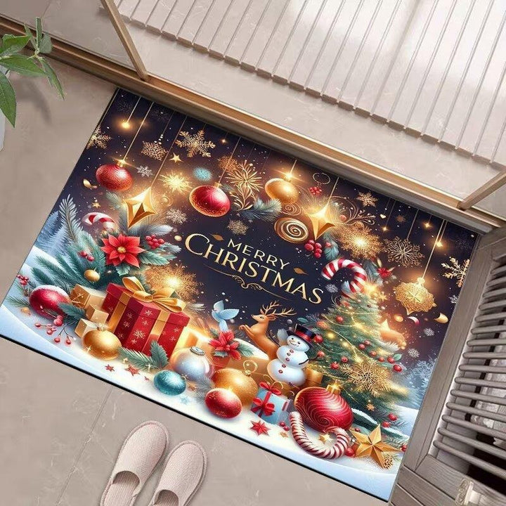 Festive Christmas-Themed Entrance Mat