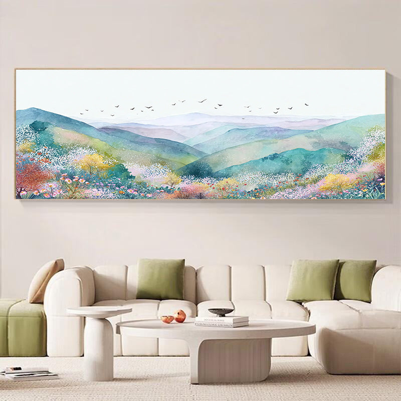 Scenic Mountain View Canvas Artwork