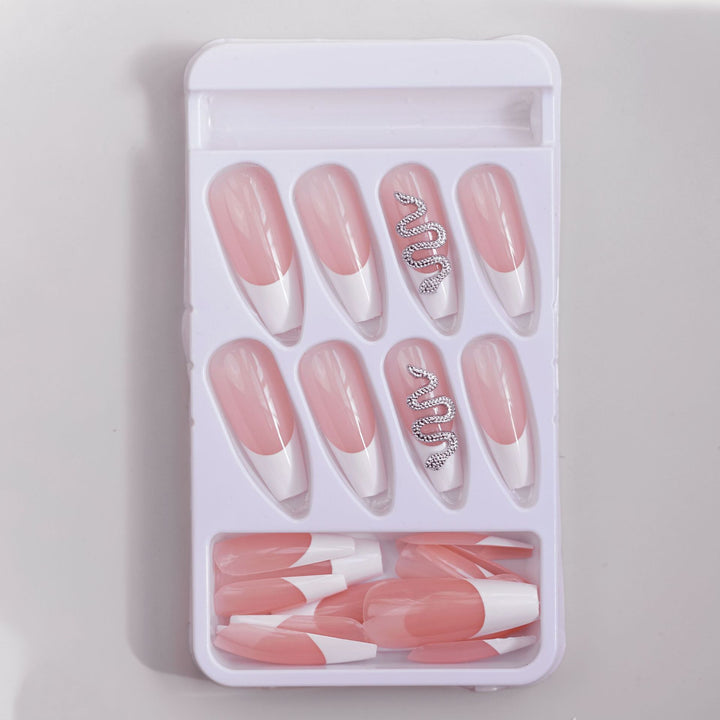 Artistic Rhinestone-Embellished Press-On Nail Kit