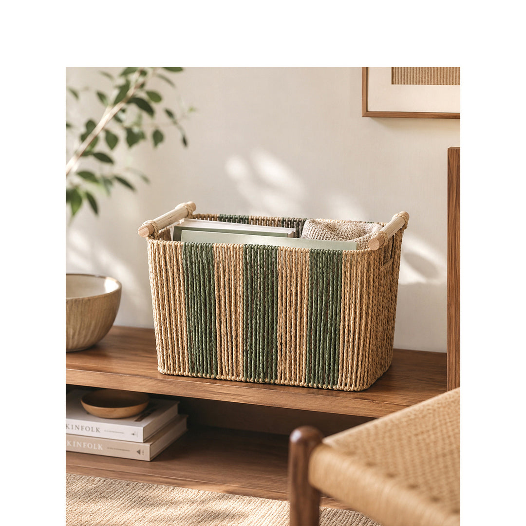 Elegant storage basket with sturdy handles Kalsten
