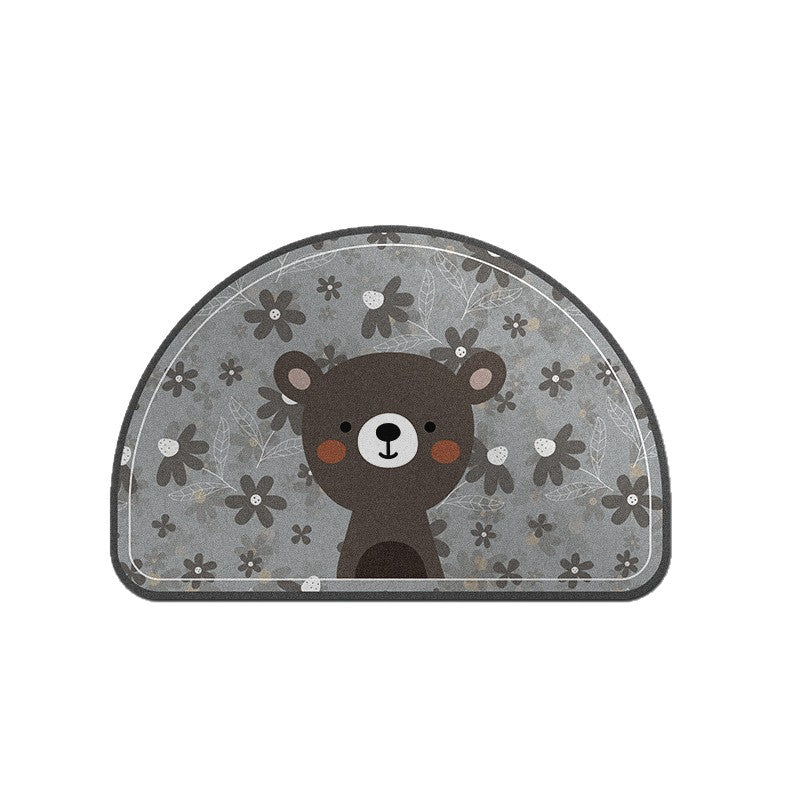 Playful Giraffe Themed Bath Mat