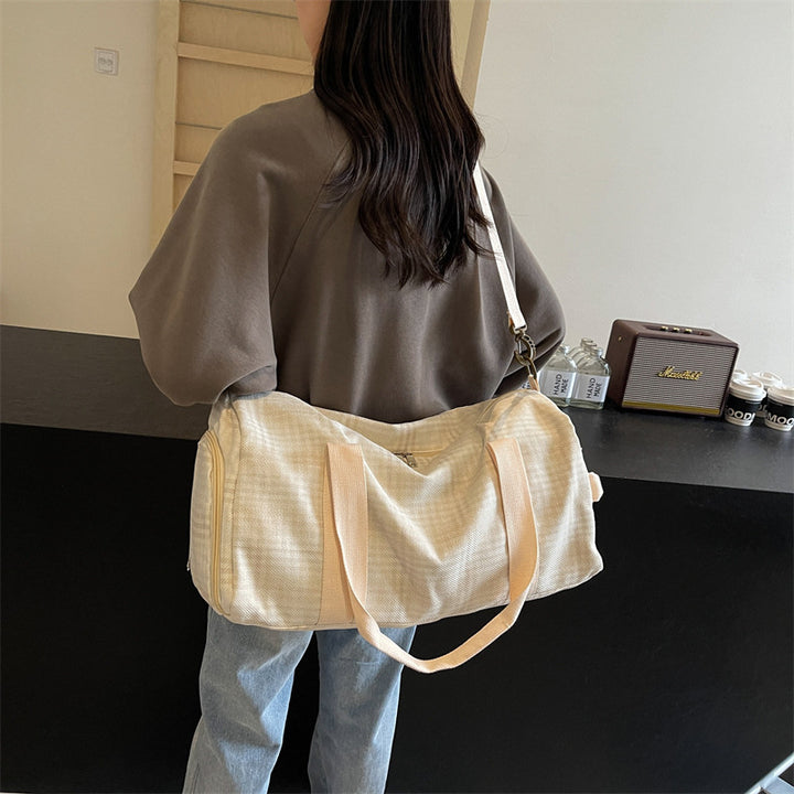 Versatile Checked Travel Duffle Bag Kalsten