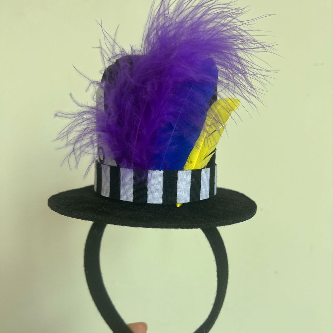 Unisex nan Party hairband with mini top hat and patriotic star ribbon Kalsten