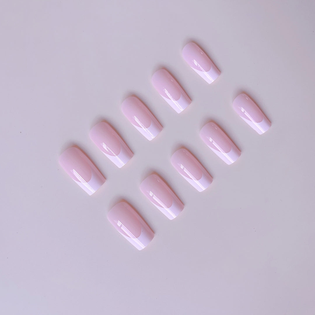Acrylic nail set with modern French design and revitalizing accents Kalsten