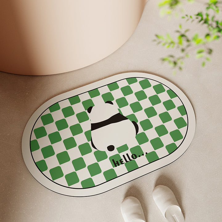 Cute Panda-Themed Bath Mat Kalsten