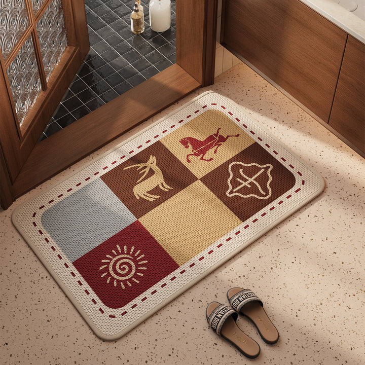 Welcome Mat with Cute Dog Design