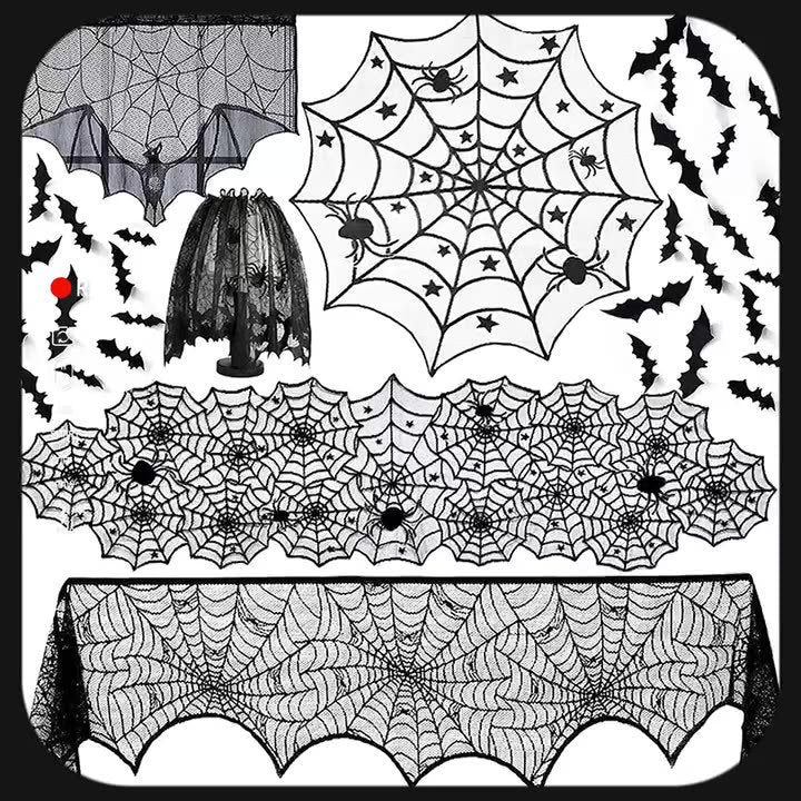 Decorative Spider Web Tablecloth