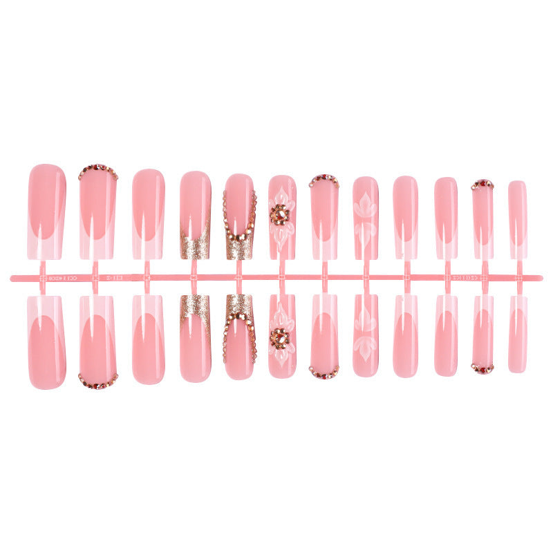Nail Art Set with elegant glitter and flower pattern Kalsten