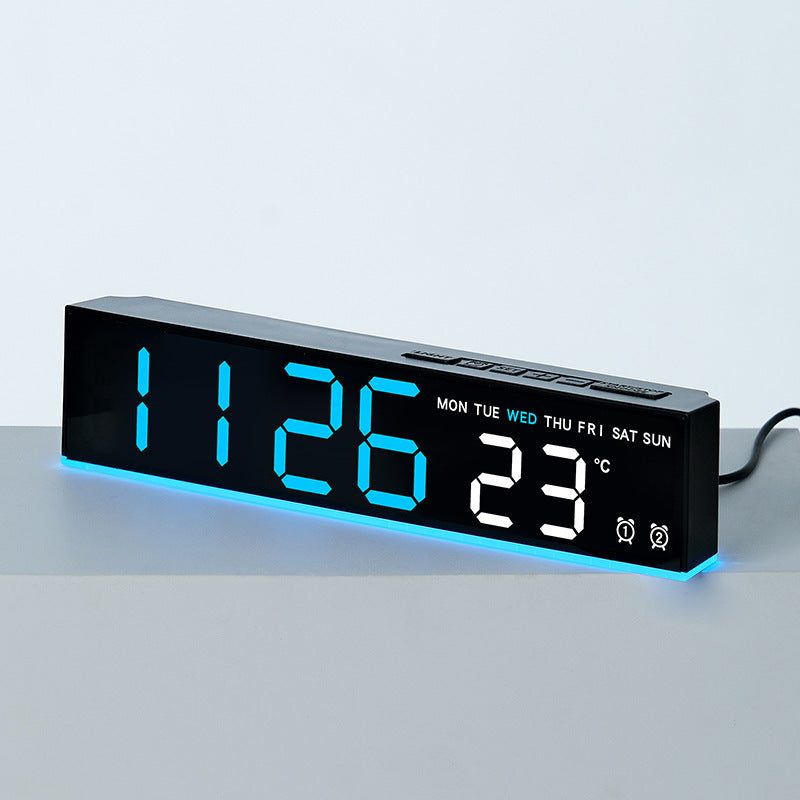 Digital clock with large LED display and temperature display Kalsten
