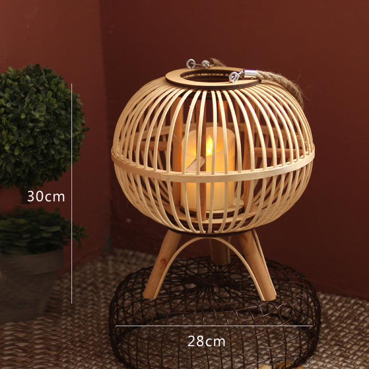 Stylish hanging lamp made of natural material Kalsten