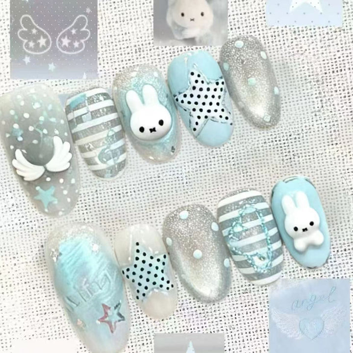 Whimsical Bunny Nail Art Set Kalsten