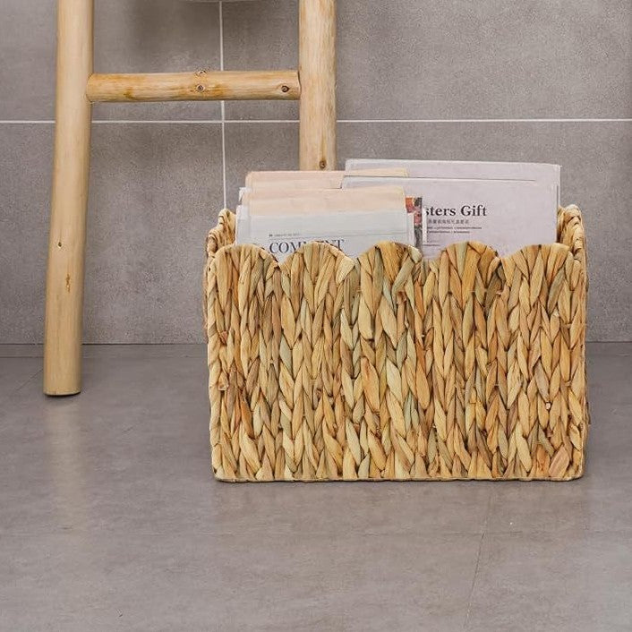 Elegant Handcrafted Woven Magazine Organizer Kalsten