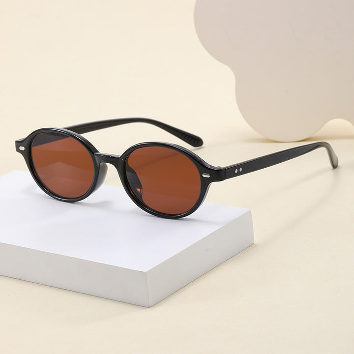 Women's fashionable round reading glasses with flexible plastic frame Kalsten