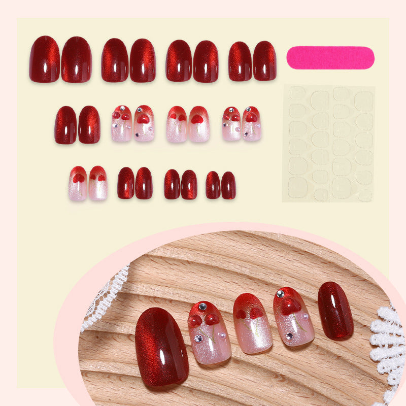 Glittery Decorative Press-On Nail Set Kalsten