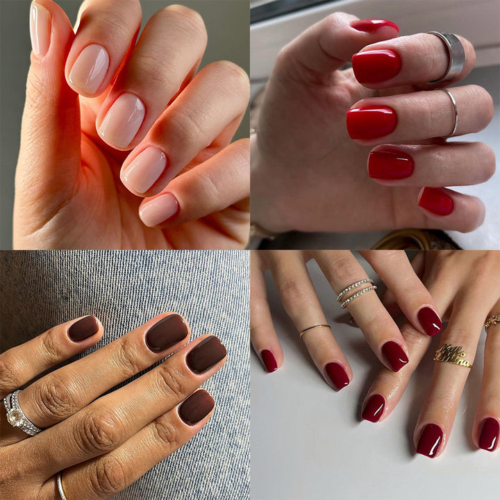 Artful Nail Extensions with Elegant Glossy Finish Kalsten