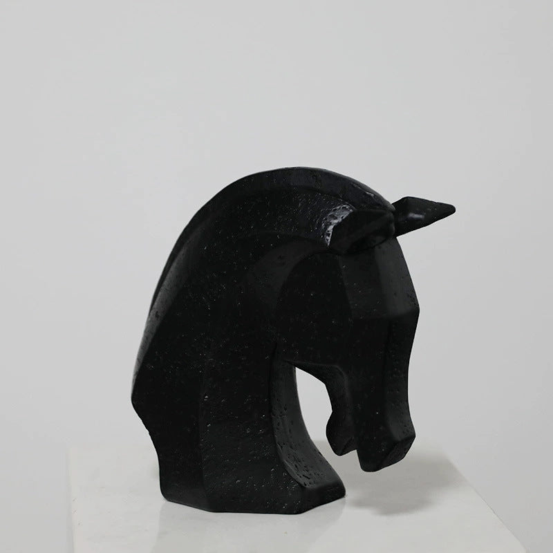 Abstract Horse Head Sculpture