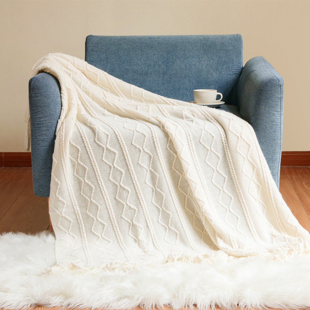 Cozy Knitted Throw Blanket
