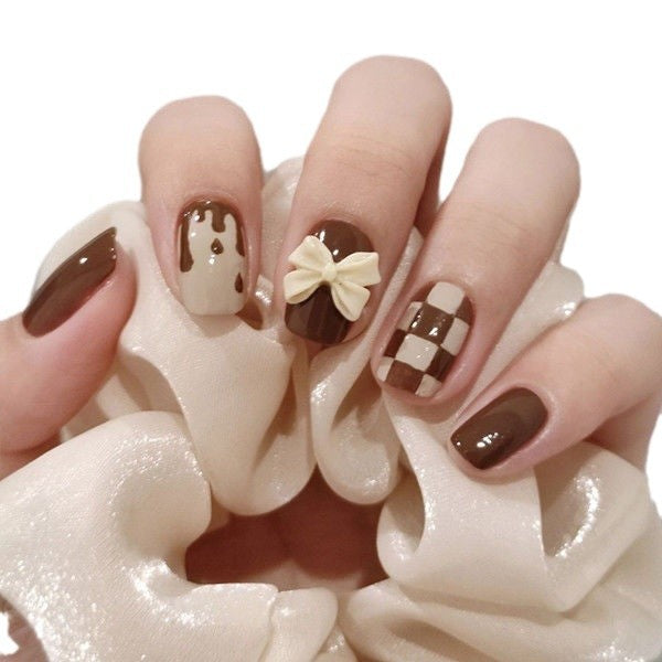 Stylish heart and ombre design artificial nails Kalsten