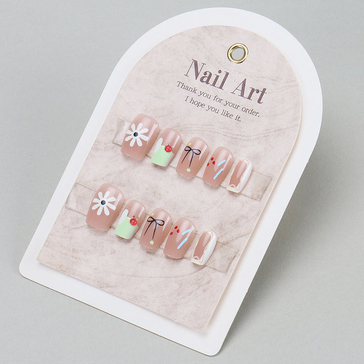 Floral-Themed Press-On Nail Set Kalsten