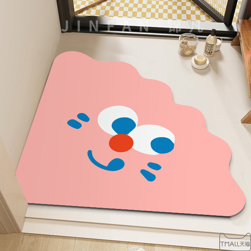 Playful Cartoon-Themed Bath Mat