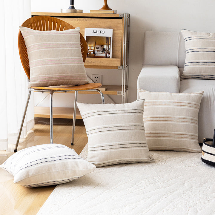 Soft Structured Stripe Decorative Cushion