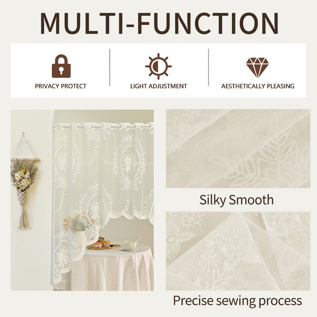 Floral Lace Window Curtain