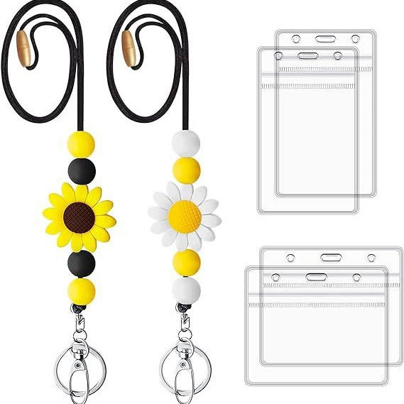 Decorative Beaded Lanyard with ID Holder Kalsten