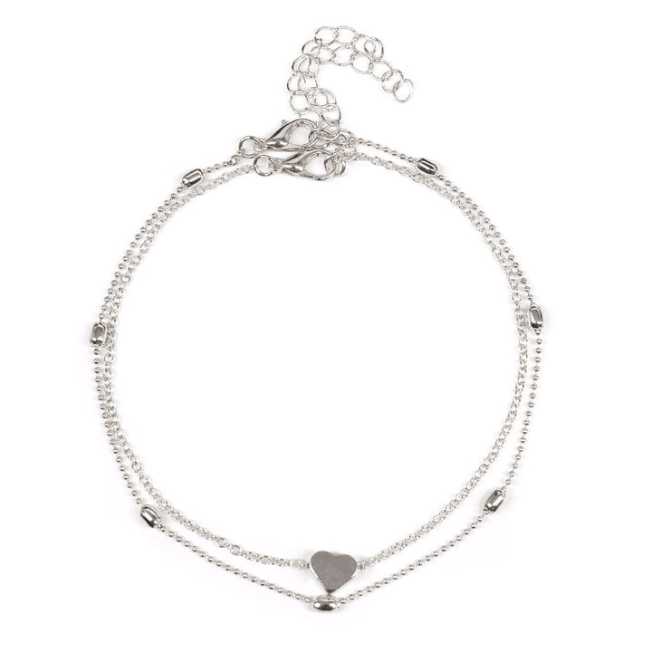 Double Layered Heart Charm Necklace Kalsten