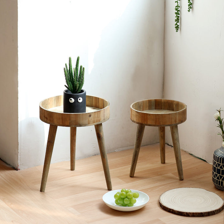 Modern side table made of wood Kalsten