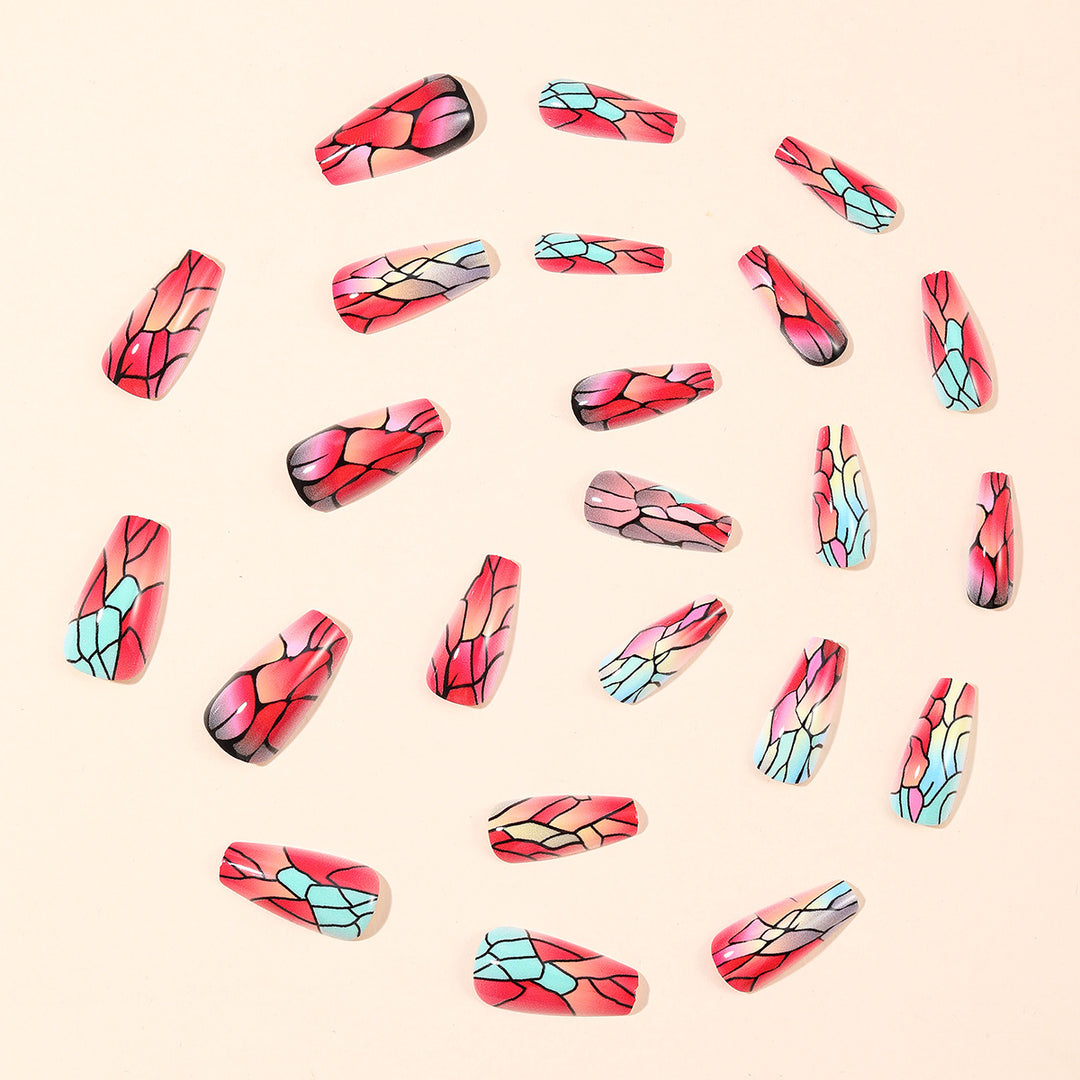Artistic Crackle Nail Art Extensions Kalsten