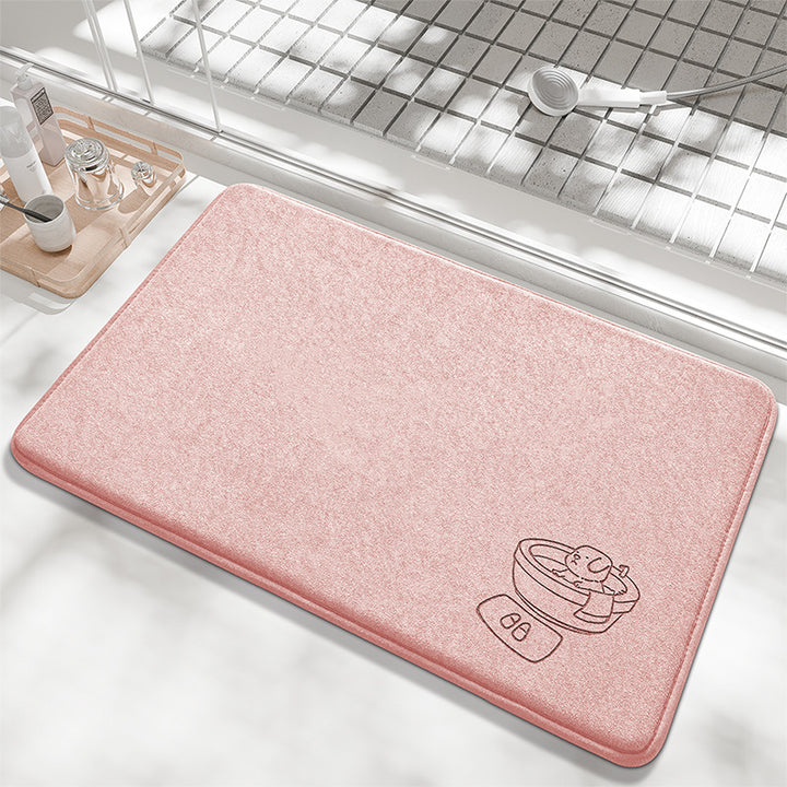 Playful Bunny Design Bath Mat Kalsten
