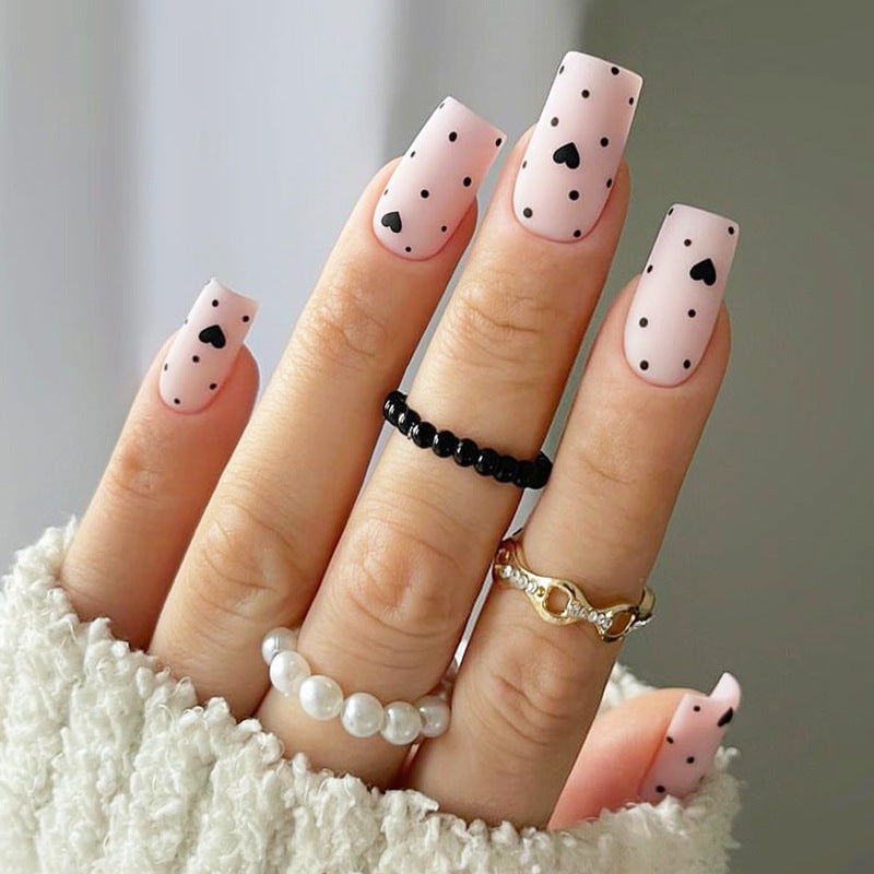 Chic Heart Pattern Press-On Nails kalsten