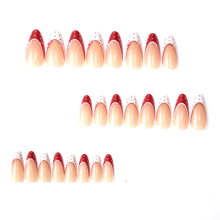 Artistic French Tip Nail Art Enhancements Kalsten