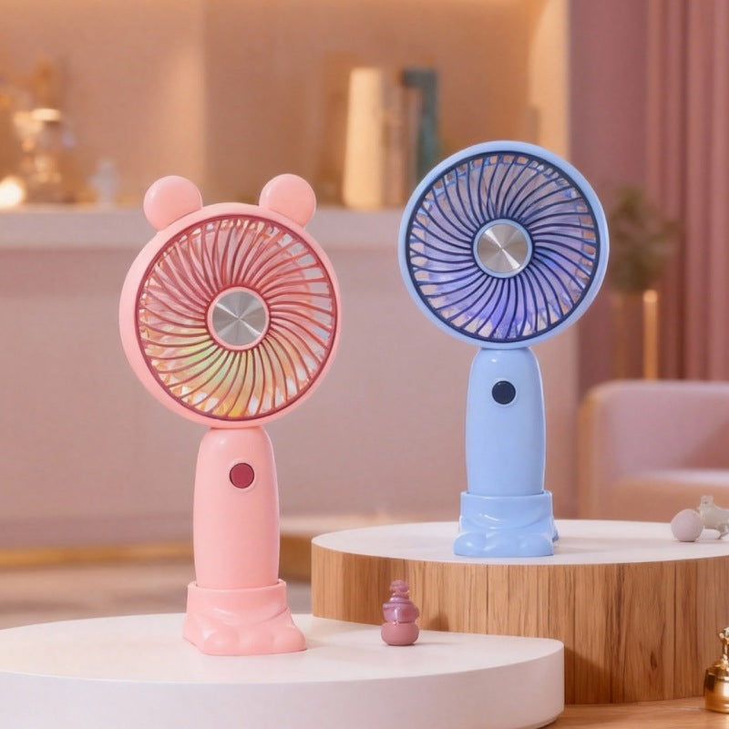 Women's Portable Handheld Swing Fan with LED Lighting Kalsten