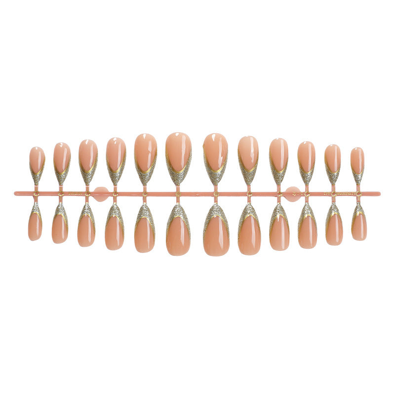 Elegant Stiletto Press-On Nail Set with Glittering Design Kalsten